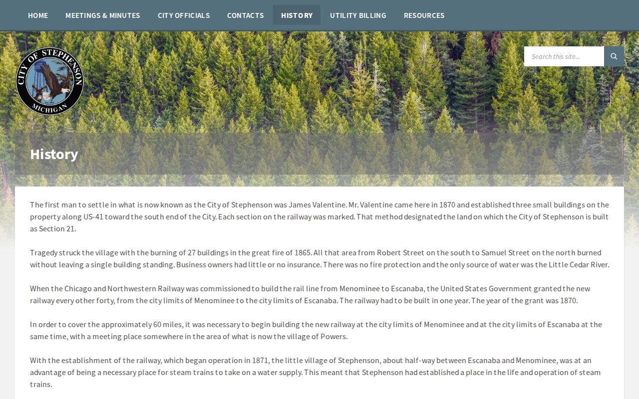Stephenson local context for a Menominee County sex offender registry search